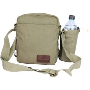 Bolsa Transversal em Lona com Porta-Garrafa Lateral - Essencial e Prática
