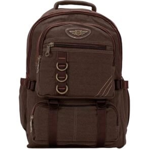Mochila Lona Vintage com Detalhes em Argola - Estilo e Conforto